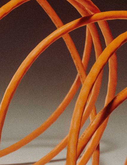 orange circles making an abstract shape