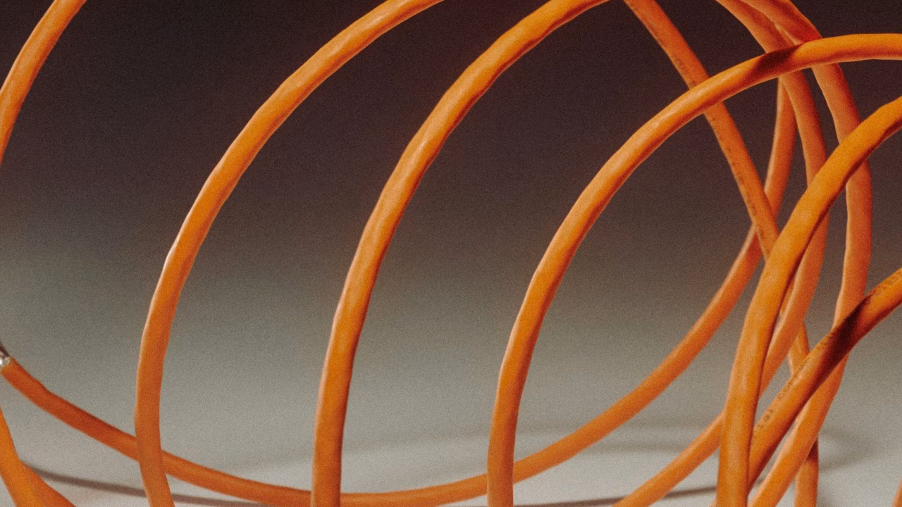 orange circles making an abstract shape