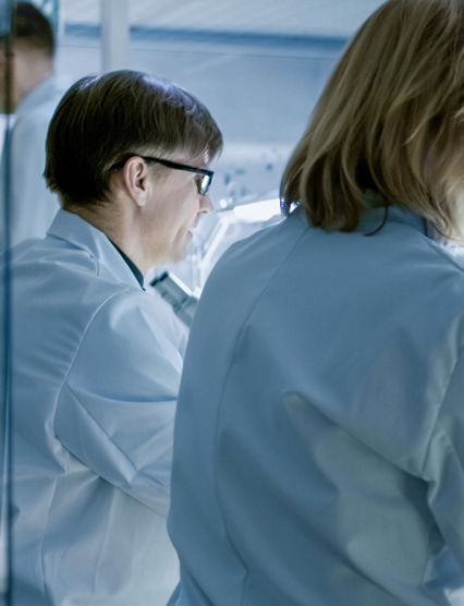 People working in a lab
