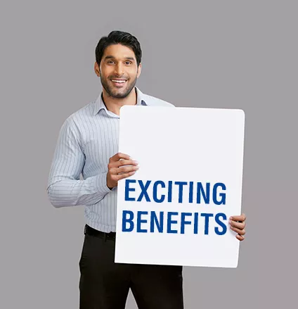 Man holding white square placard in his hand