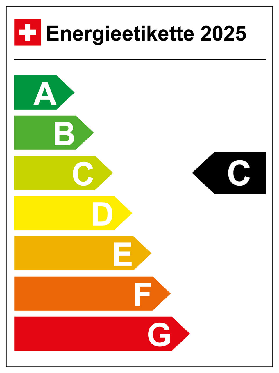 Swiss C-rating energy label in german