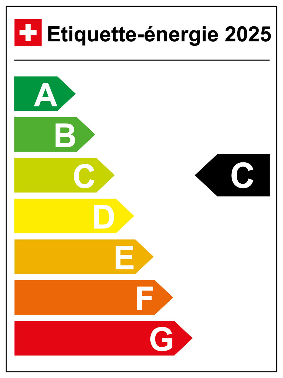 Swiss C-rating energy label in french