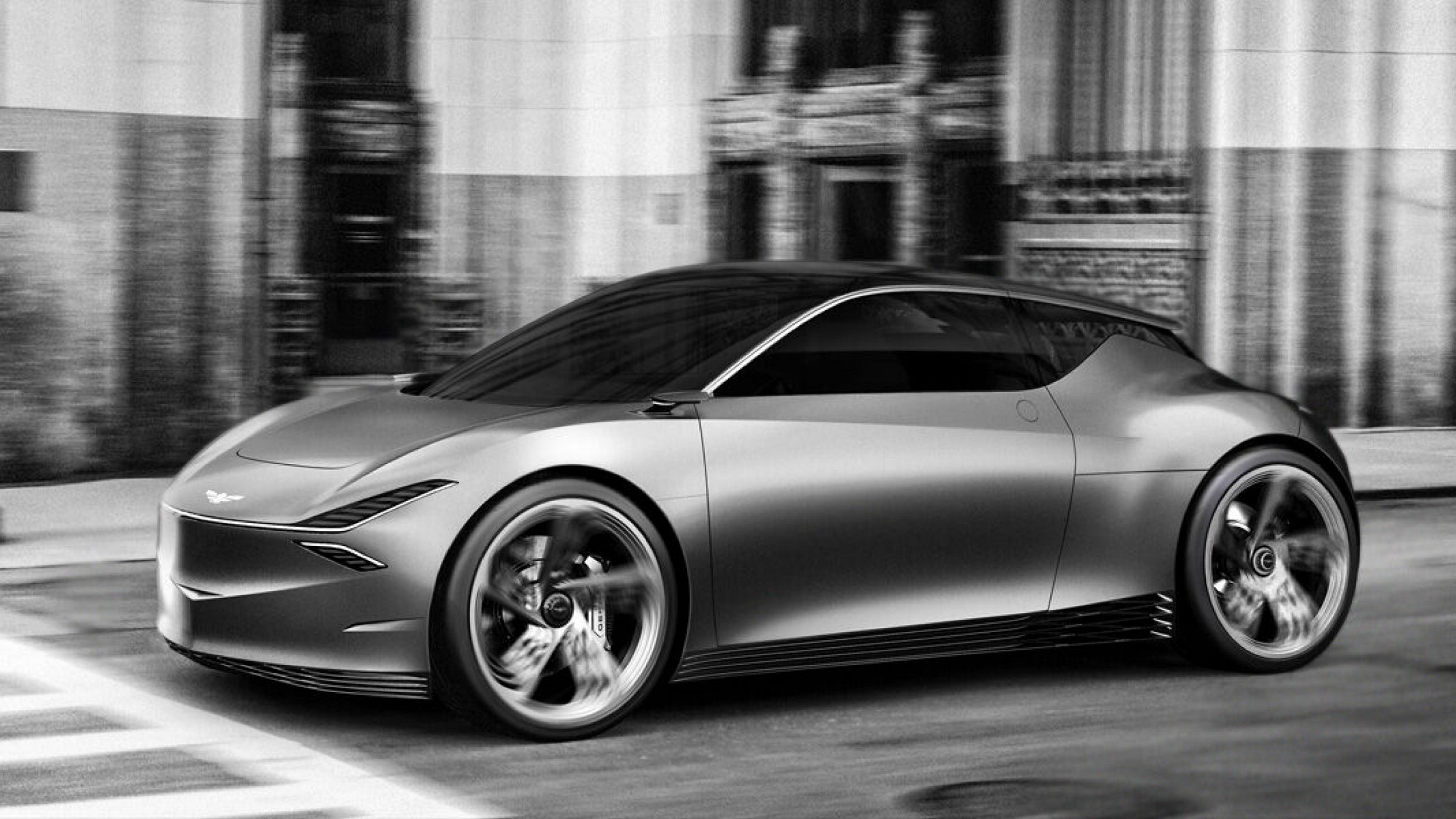 Genesis Mint Concept in motion on an urban street