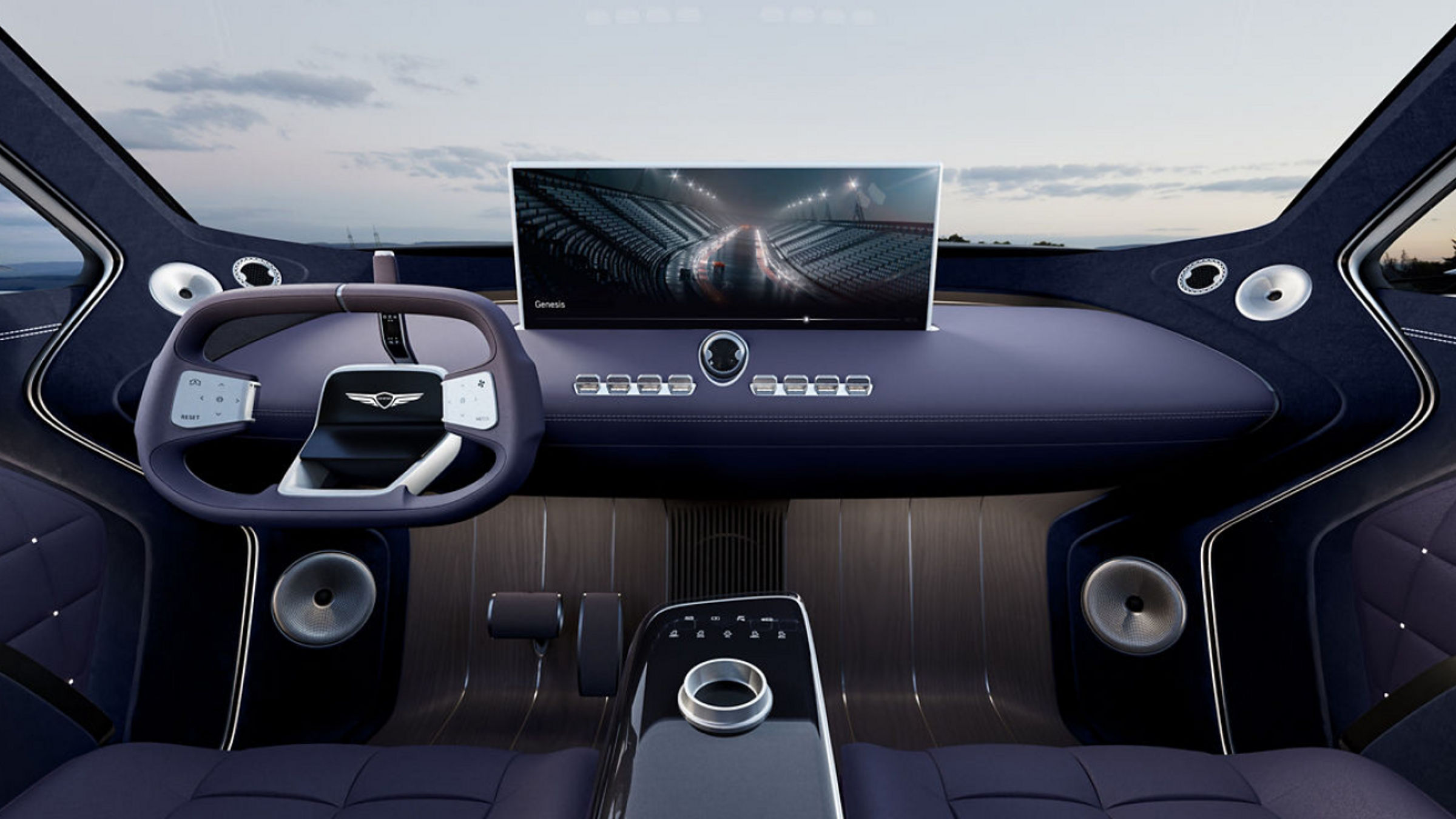 The driver's seat of the Genesis Neolun Concept