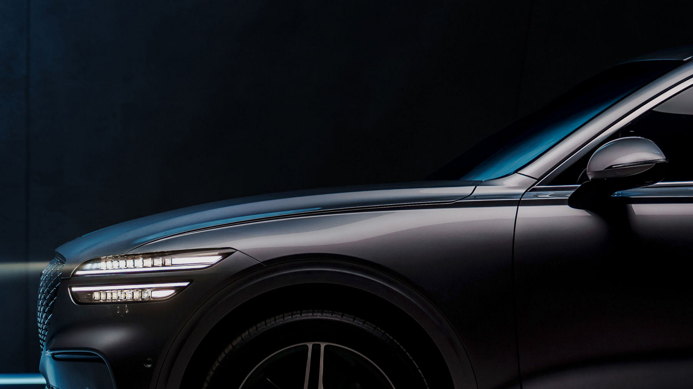 Sistema inteligente de iluminación delantera del Genesis Electrified GV70.