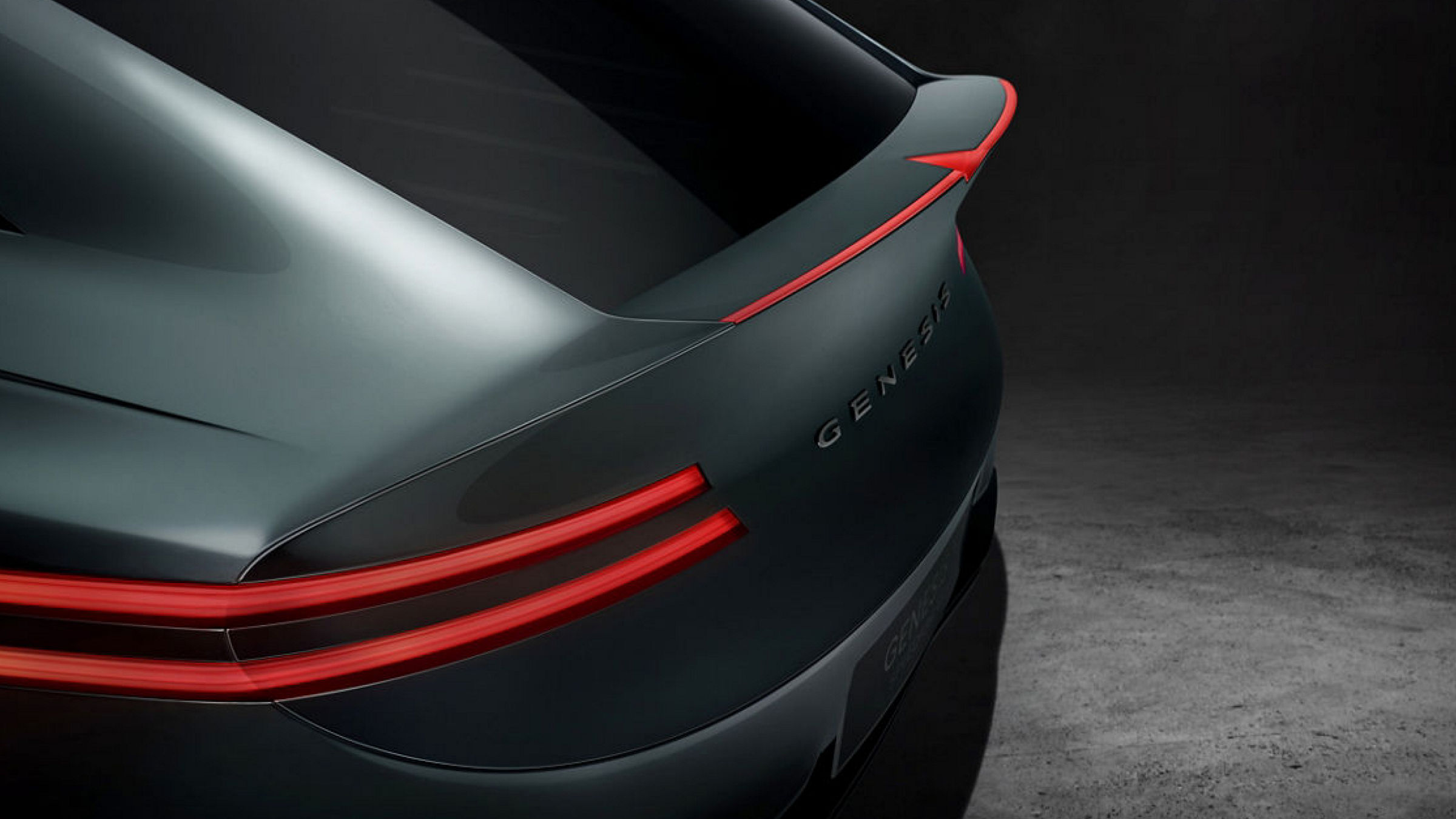 Rear design of the Genesis X Speedium Concept with sleek taillights.