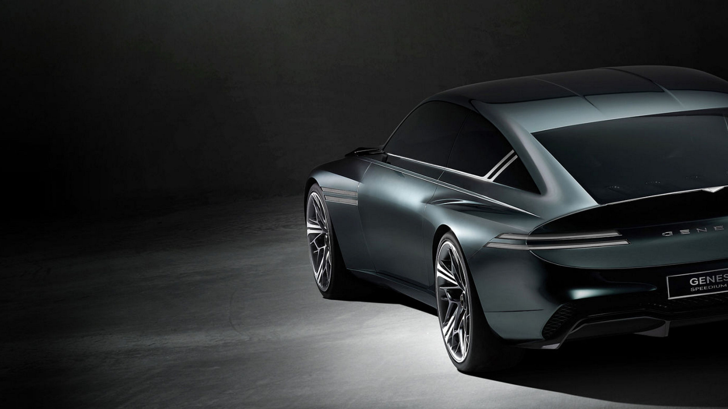 Rear view of the Genesis X Speedium Concept highlighting its sleek design