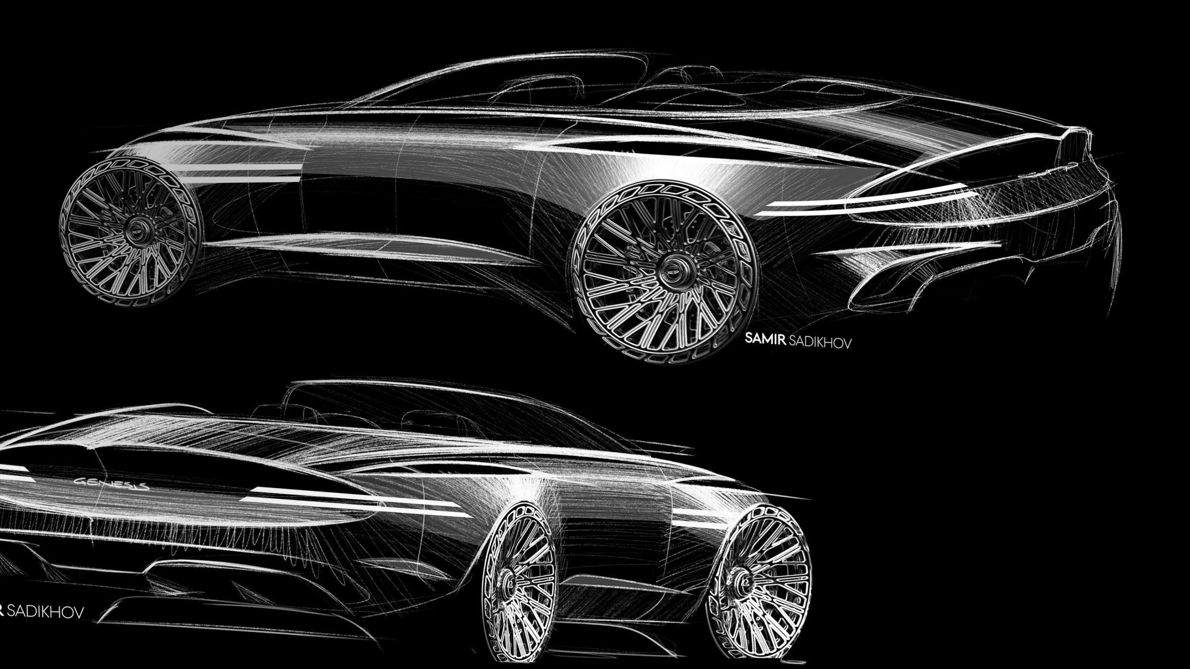 concept drawing of the Genesis X Convertible