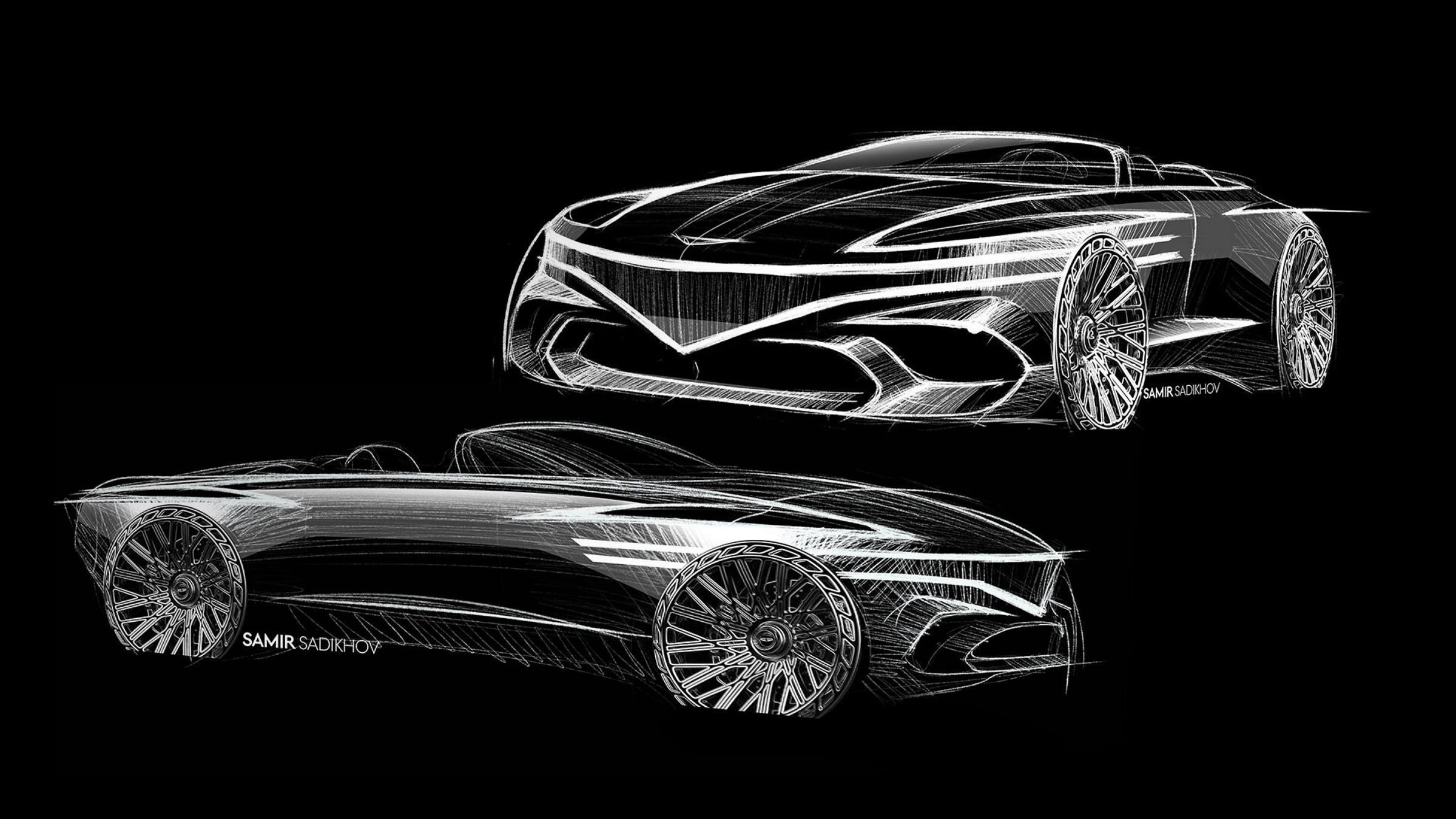 concept drawing of the Genesis X Convertible