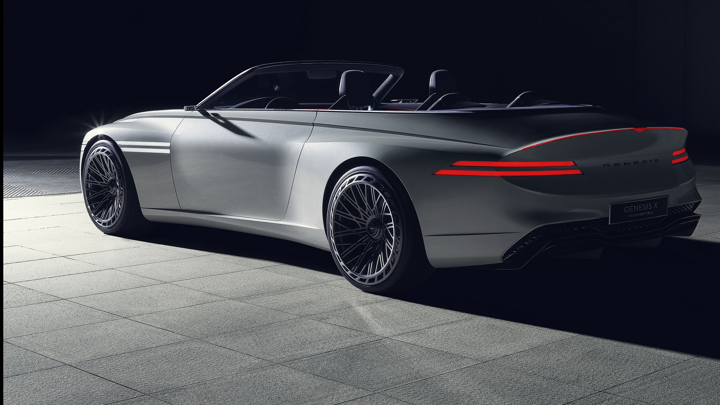 Genesis X Convertible in grey from diagonal-back