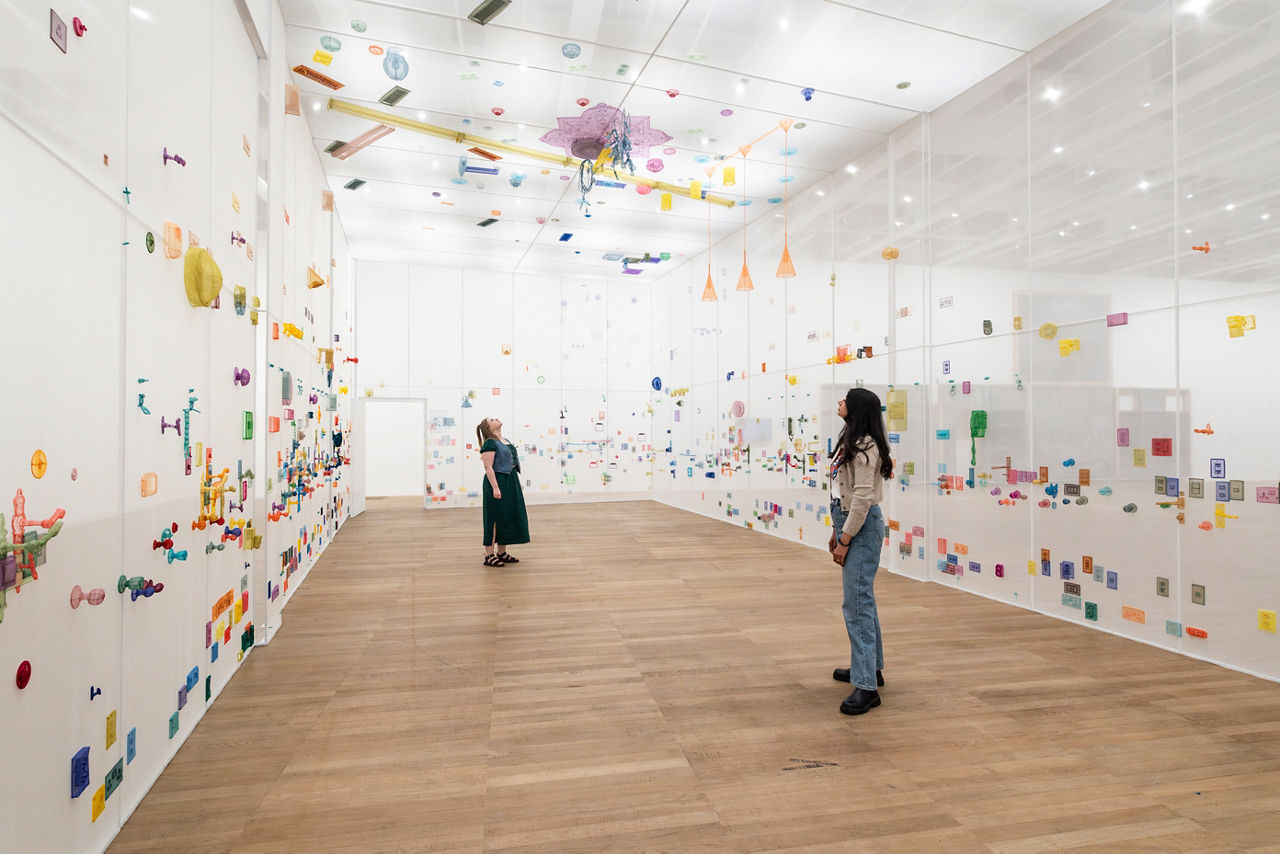 The work by artist Do Ho Suh, titled Perfect Home: London, Horsham, New York, Berlin, Providence, Seoul