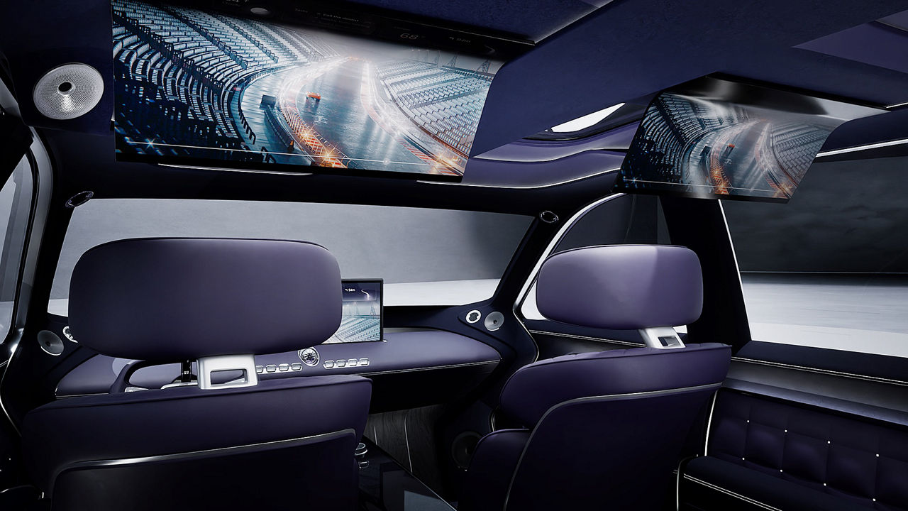 Genesis SUV Neolun Concept - indoor backseat screens