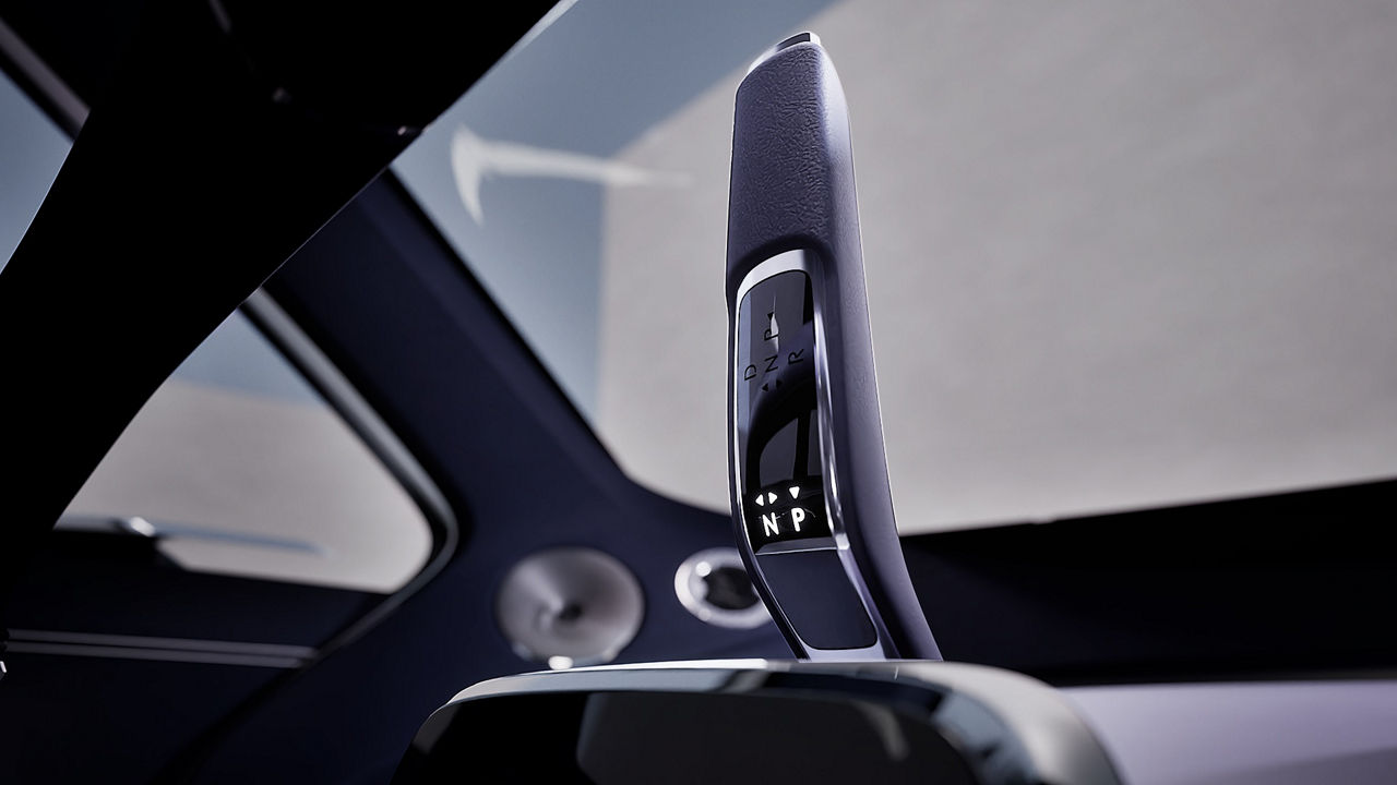 Genesis Vision SUV Neolun Concept - detail of steering wheel rotating column