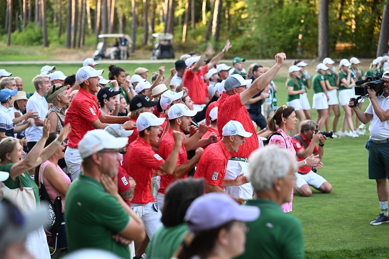 Scottish Open - golf players celebrating