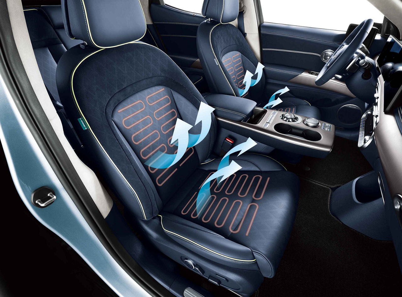 Heated front seats in the Genesis GV60
