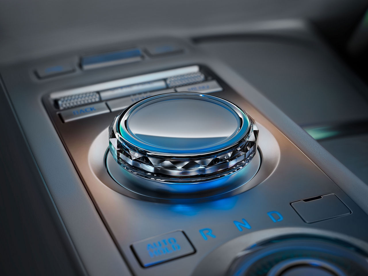 Detailed view of the gear dial inside a Genesis eGV70