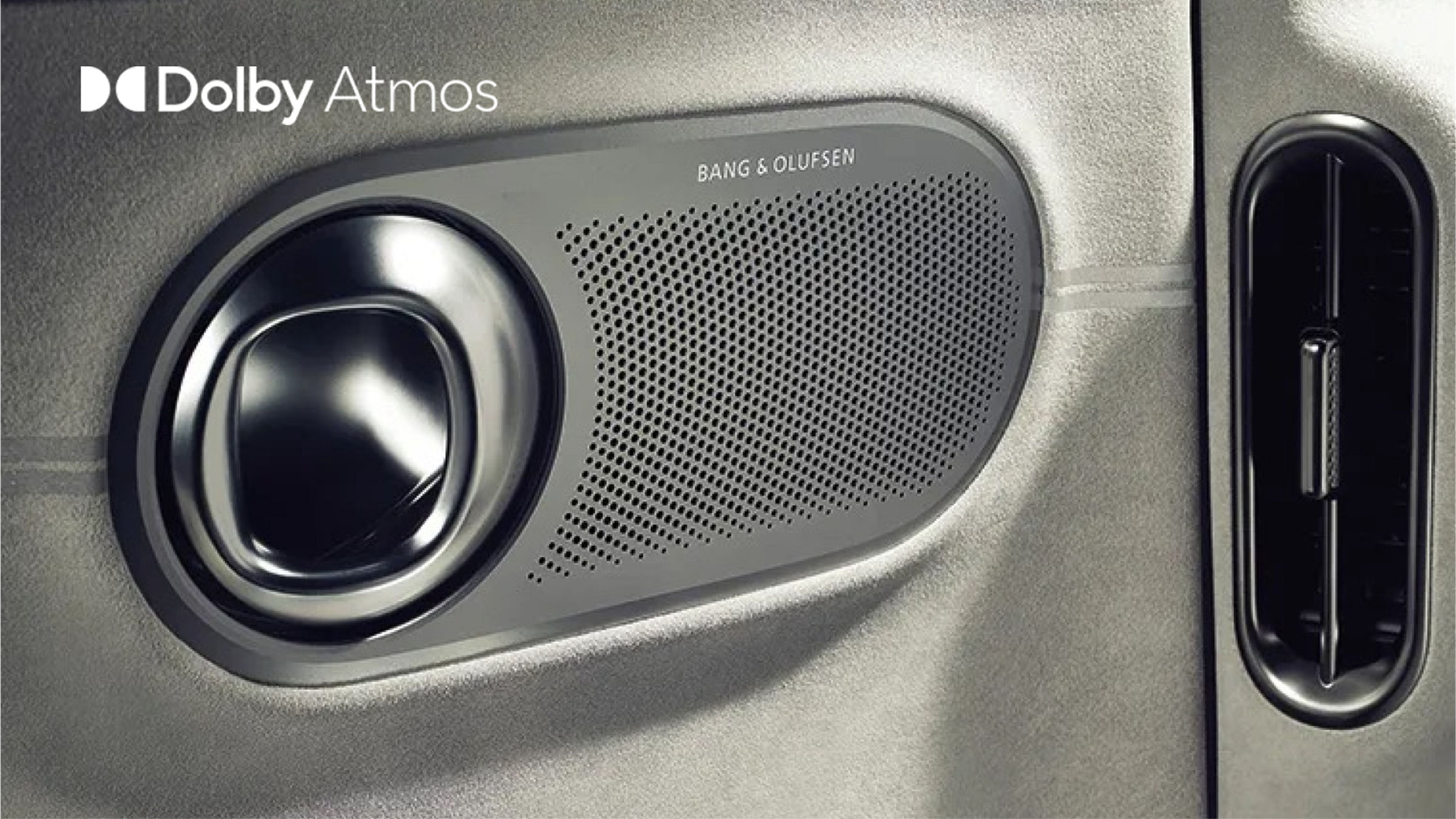 A Bang and Olufsen speaker of Genesis GV60, electrified SUV.