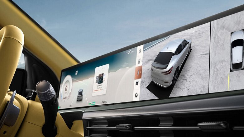 Le immagini posteriori e laterali del veicolo vengono visualizzate nel quadro sul display anteriore.