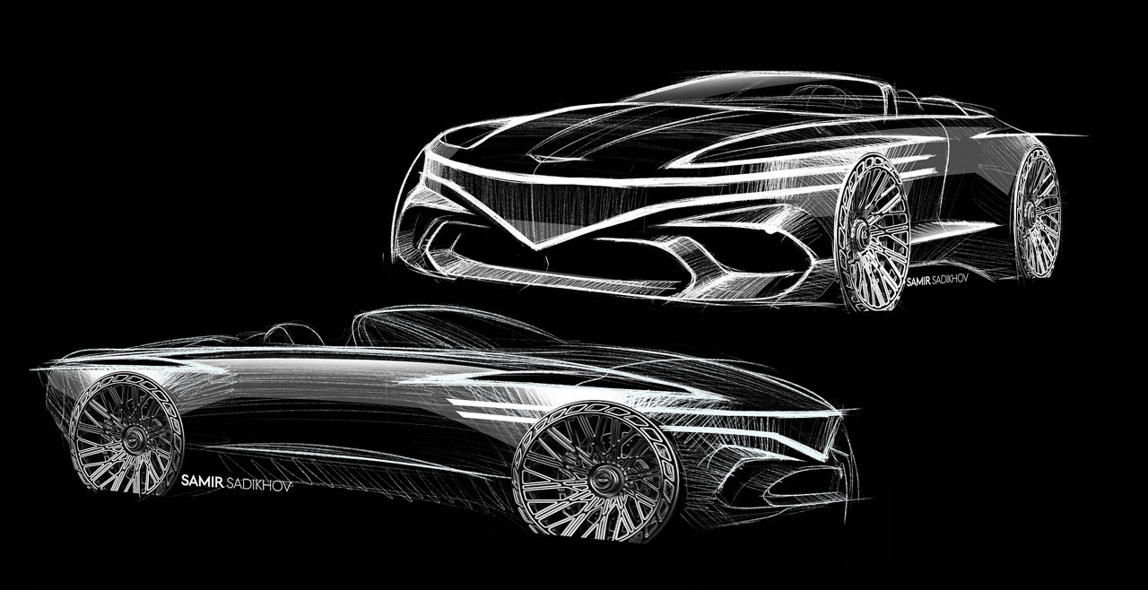 Deux illustrations conceptuelles de la Genesis X Convertible