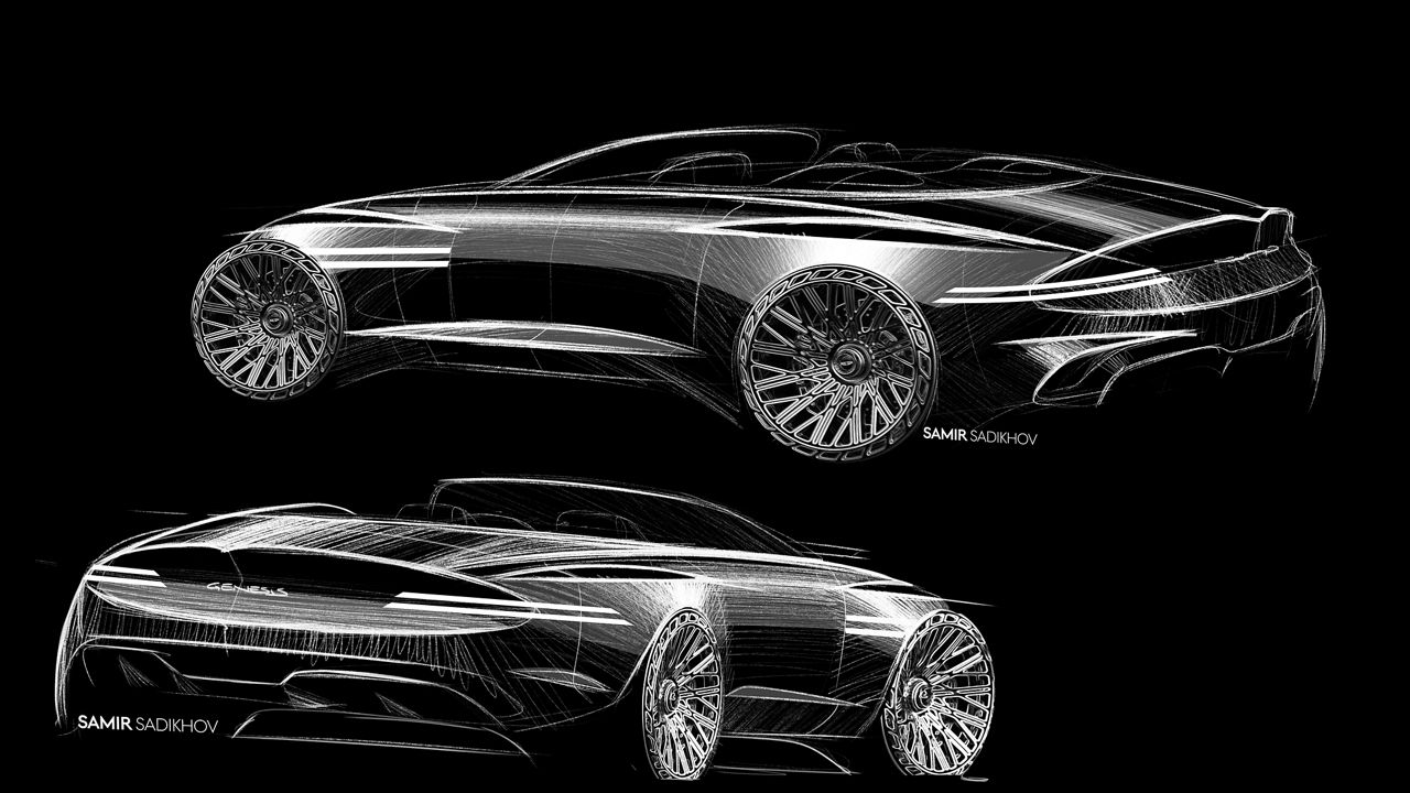 Dessin conceptuel de la Genesis X Convertible