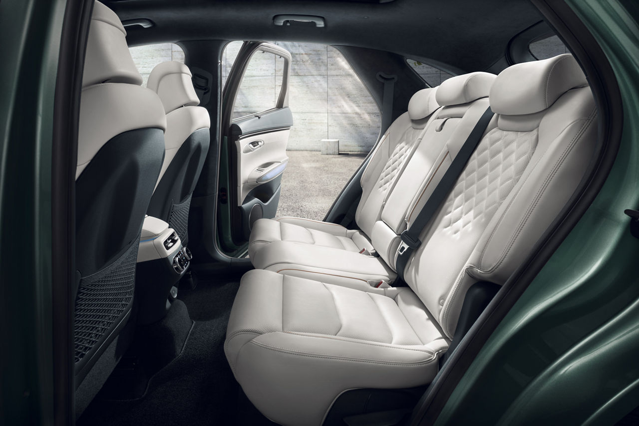 Genesis GV70 rear seats in nappa white