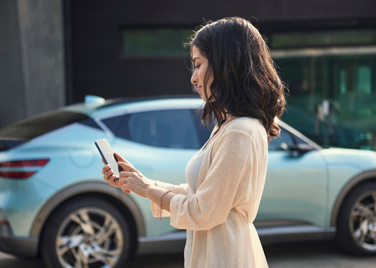 Woman using phone