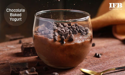 Chocolate Baked Yogurt in Microwave
