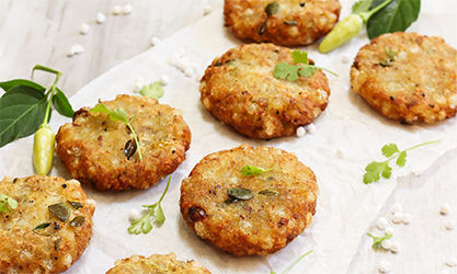 Baked Sabudana Wada in Microwave