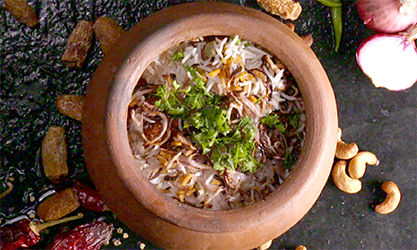 Gosht ki Dum Biryani in Microwave