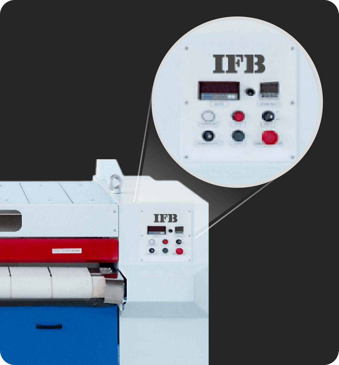 IFB Chest Heated Flatwork Ironer φ800mm 3.3m (IDCI-80033S1R)