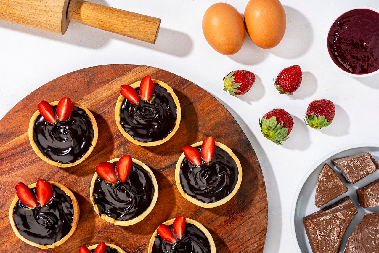 Chocolate and Strawberry Tart