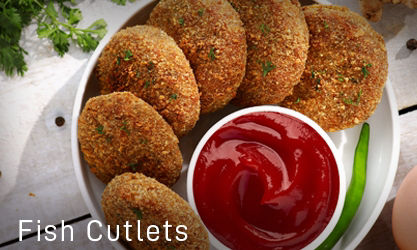 Baked Fish Cutlet in Microwave