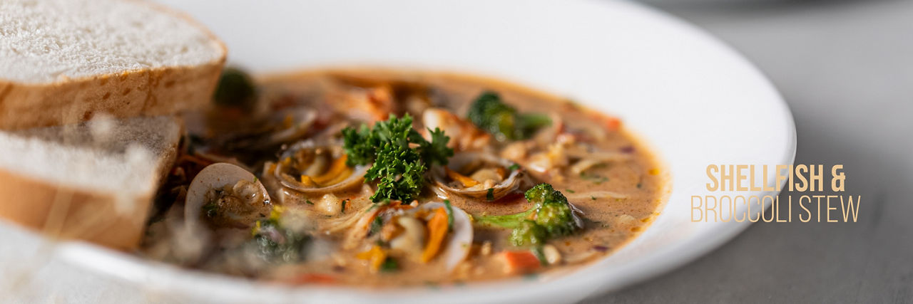 Shellfish & Broccoli Stew 