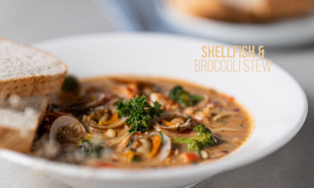 Shellfish & Broccoli Stew 