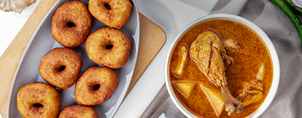 Bhokachi Wade & East Indian Chicken Curry