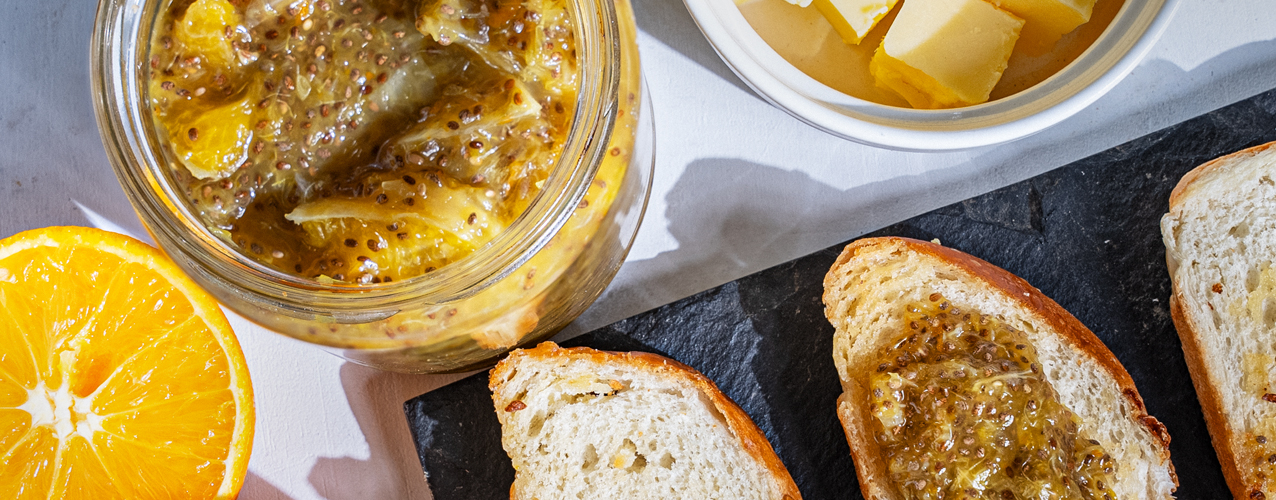 Orange Chia Jam Jar