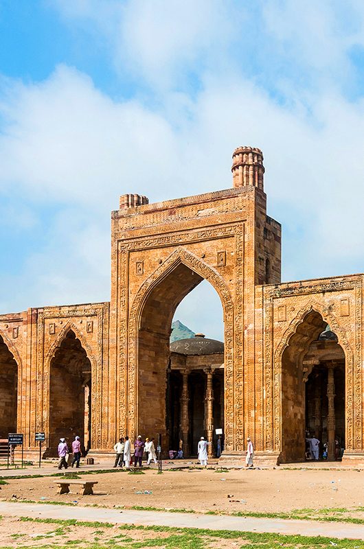 people at the ancient Adhai-Din Ka-Jhonpra mosque in Ajmer