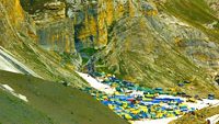 Amarnath Yatra by pilgrim's via trekking in beautiful Himalaya, Kashmir india