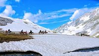 Amarnath Yatra. Amarnath Temple is a Hindu shrine located in Anantnag district of Jammu and Kashmir, India. A cave situated at an altitude of 3,888 m (12,756 ft), .