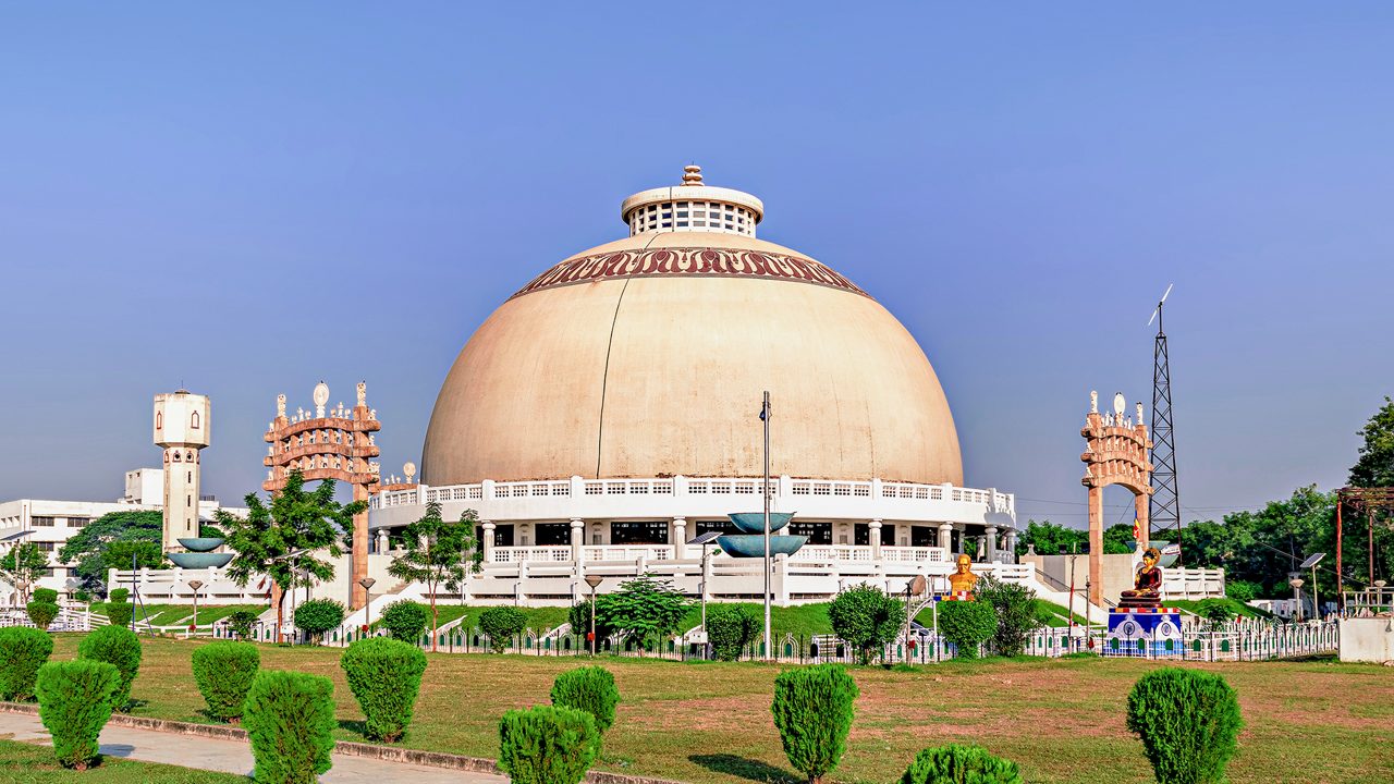 Deekshabhoomi is a sacred monument of 'Navayana' Buddhism located at Nagpur city in Maharashtra state of India