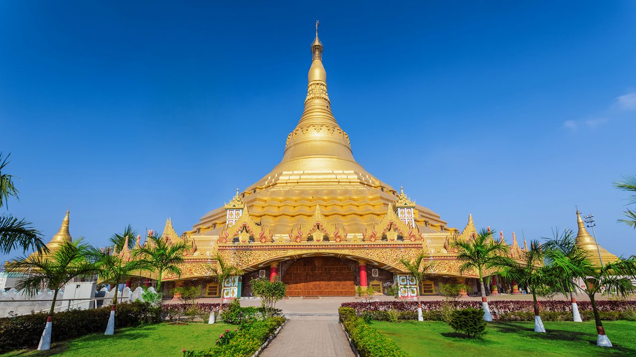 The Global Vipassana Pagoda is a Meditation Hall in Mumbai, India