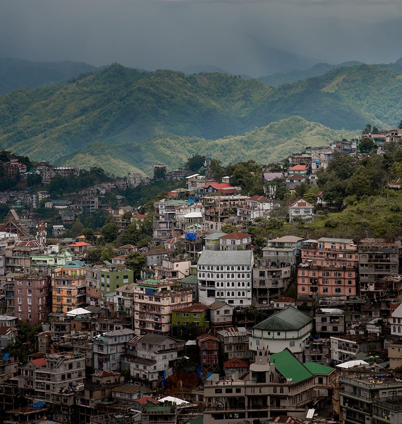 Hilly city of Aizawl, Mizoram, Northeast India