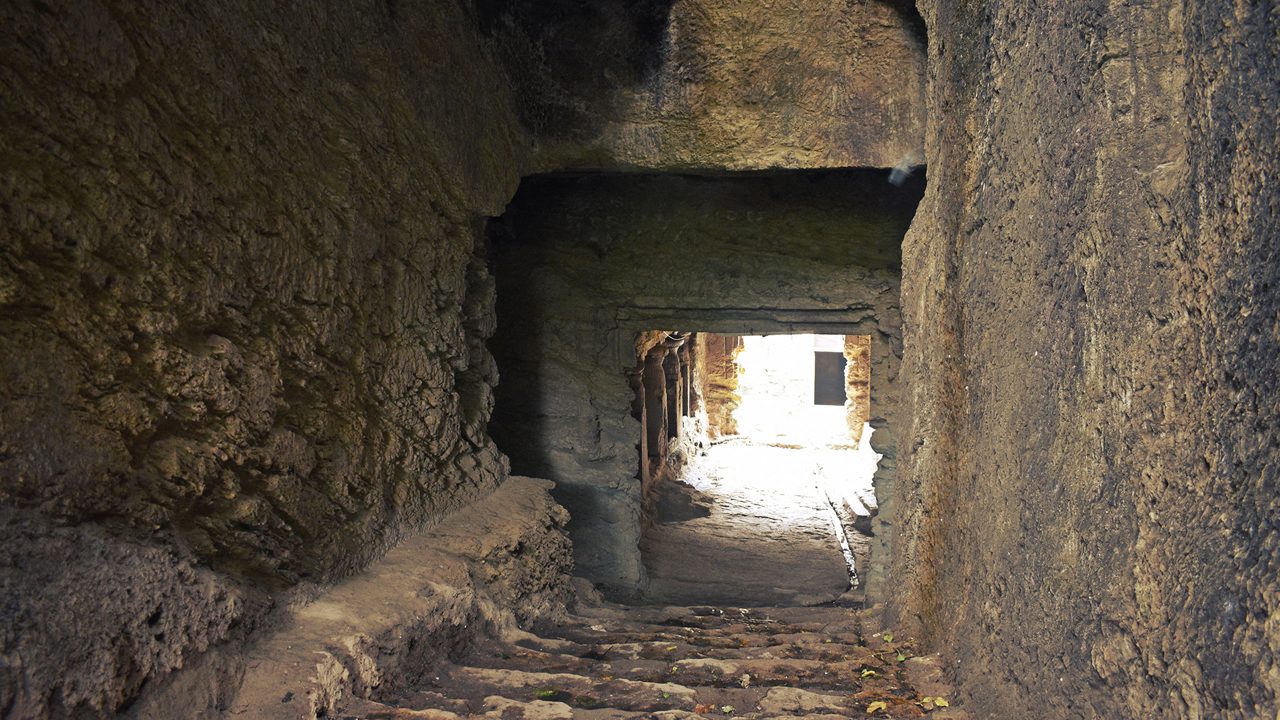 The Jogeshwari Caves are some of the earliest Buddhist cave temples sculptures located in the Mumbai suburb of Jogeshwari, India. The caves date back to 520 to 550 CE. These caves belongs to the last 