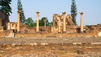 Ruins of Kittur fort, it was held by the Desai Marathas of Kittur, as well as Rani Chennamma, a lingayat woman warrior of Karnataka who revolted against the British in 1824, Karnataka, India