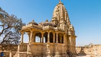 The Beautiful Meera Temple In Chittorgarh fort, a UNESCO world heritage site, Rajasthan, India