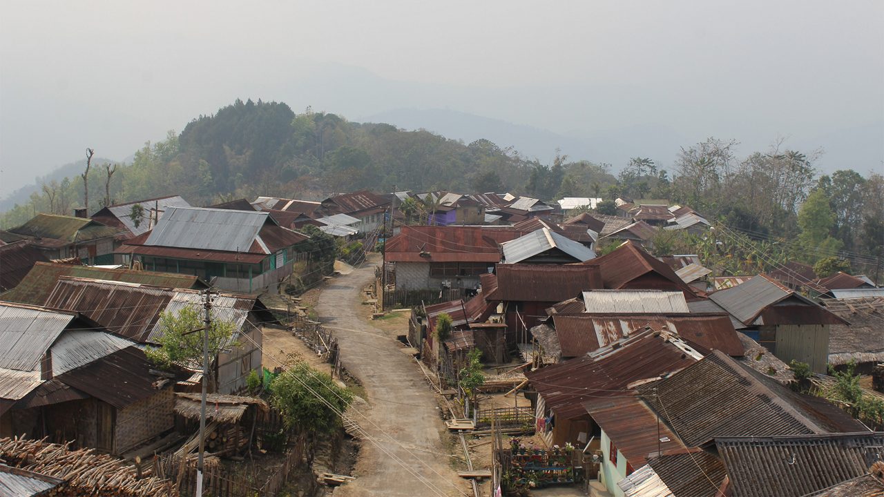 A panoramic view of the Mopungchuket Village, Nagaland