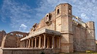 Ancient ruined Rana Kumbha Palace in Chittorgarh Fort, Rajasthan state of India. It is the oldest palace within the fort, built in the 15th century.