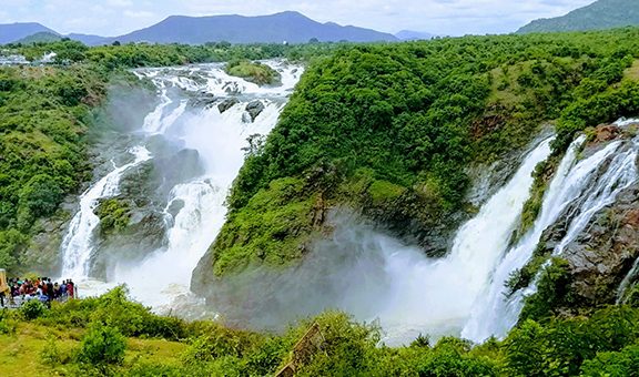 Greenery view of Shivanasamudra waterfalls