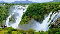 Greenery view of Shivanasamudra waterfalls