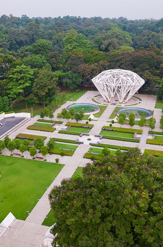 Sir Dorabji Tata Park located in Jamshedpur, Jharkhand, India, Aerial view